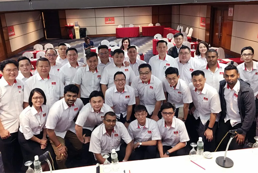 Datuk Dr. Dominic Lau with Gerakan members